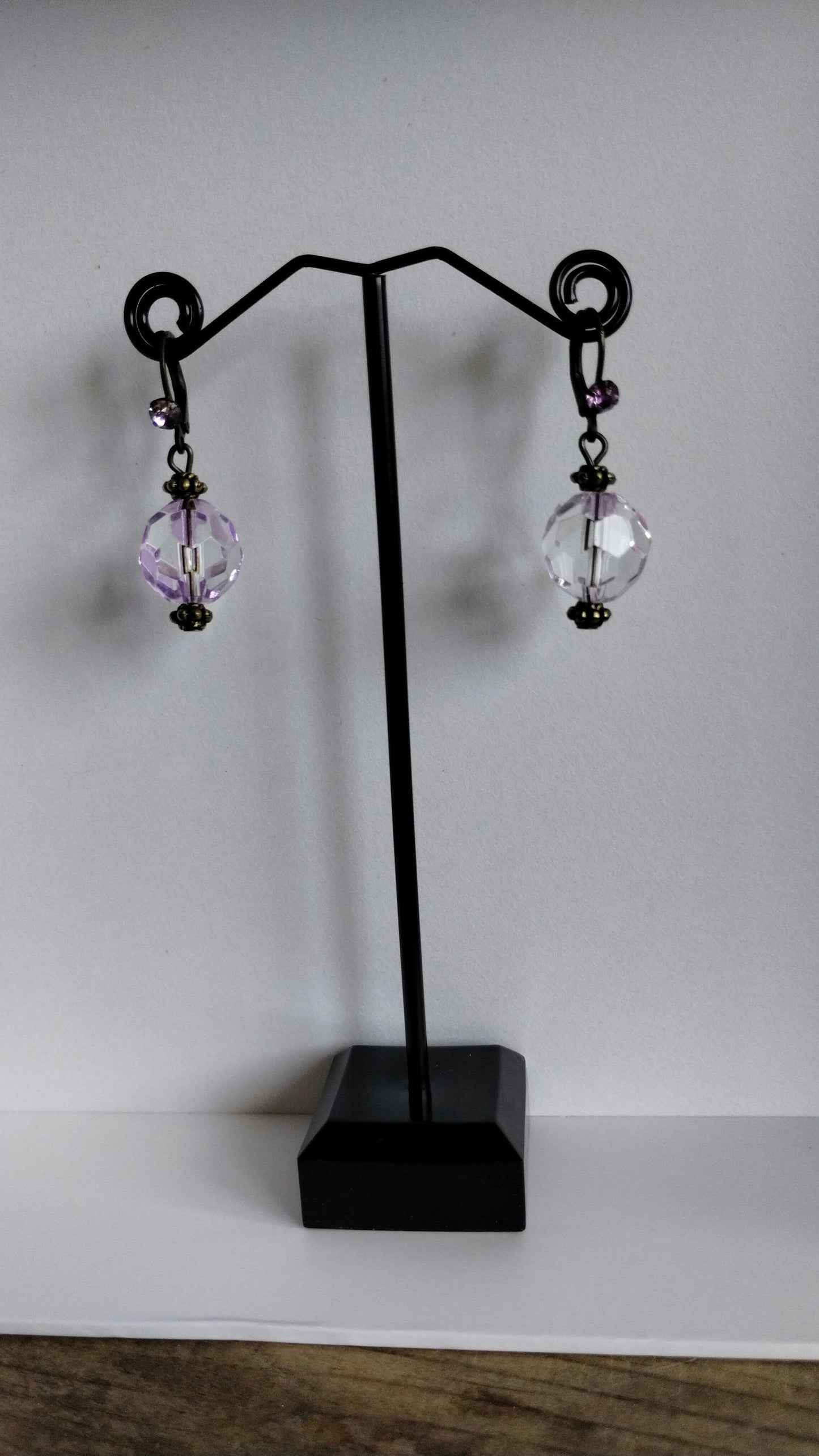 Vintage Lavender Drop Earrings