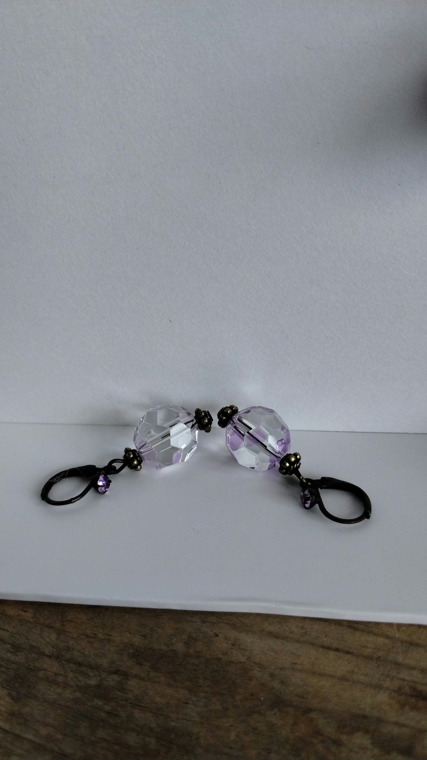 Vintage Lavender Drop Earrings