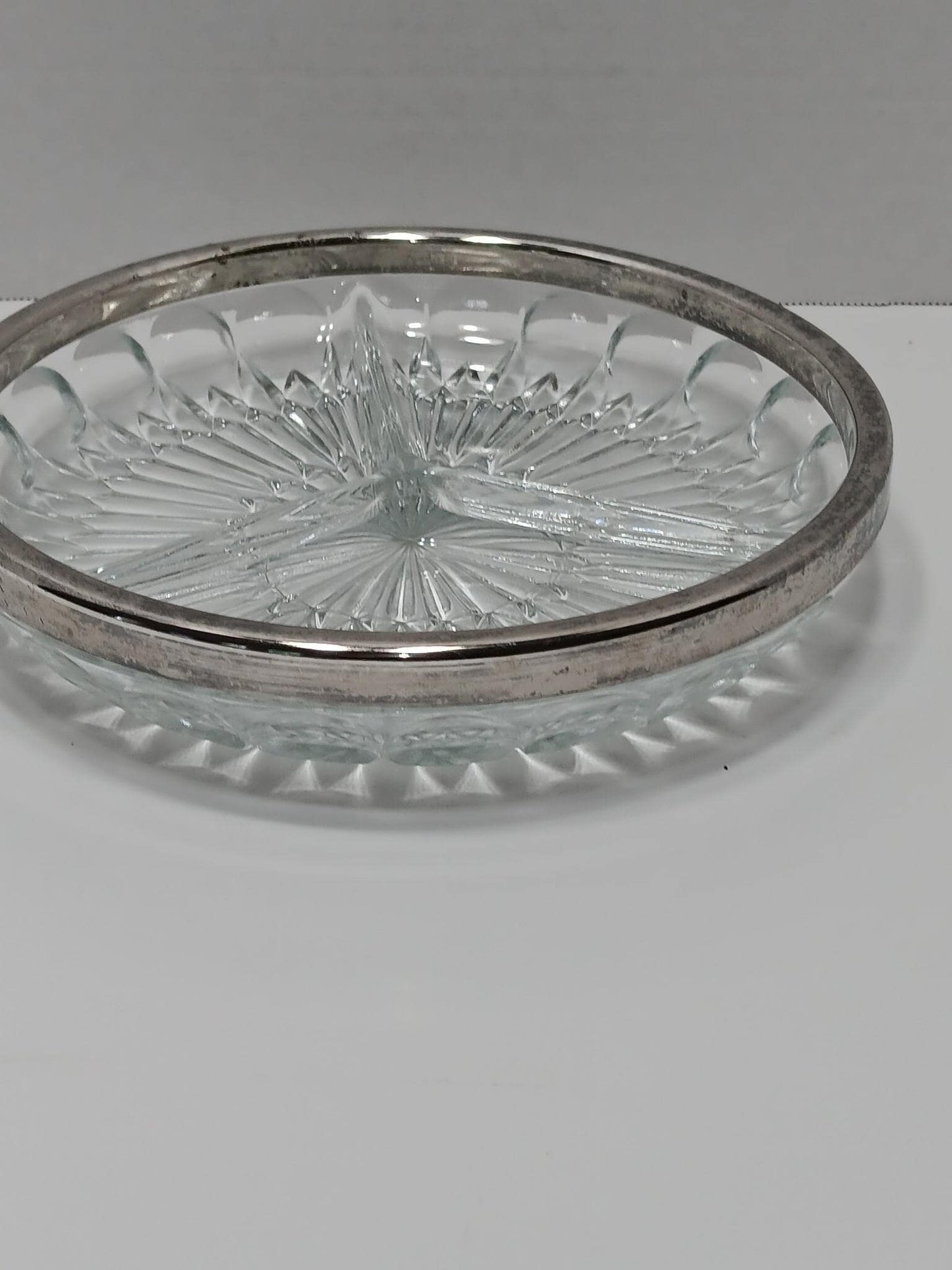 Crystal & Silver Serving Dish by Leonard of Italy