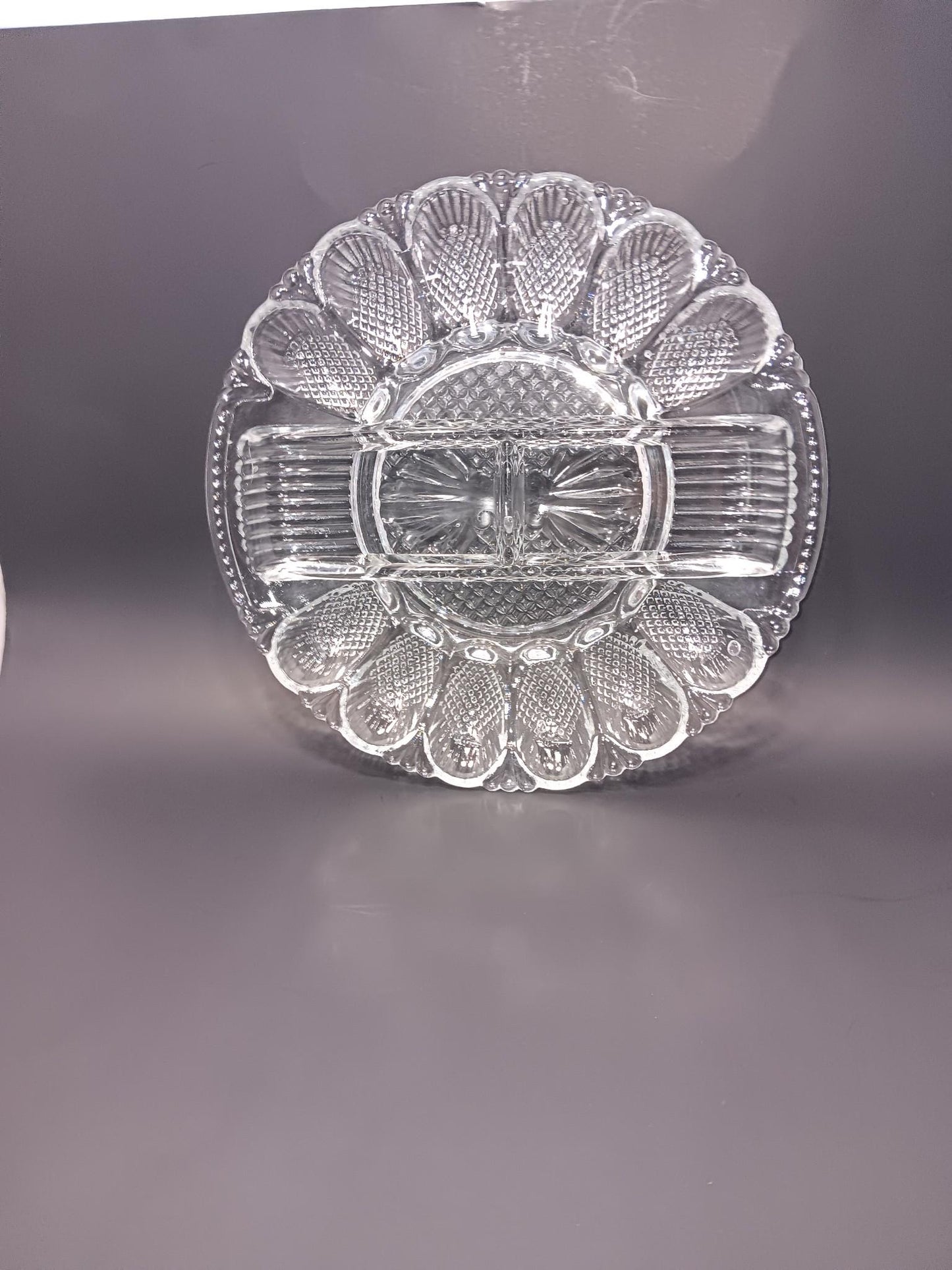 Vintage Deviled Egg Serving Dish 1950's L.E Smith Serving Dish