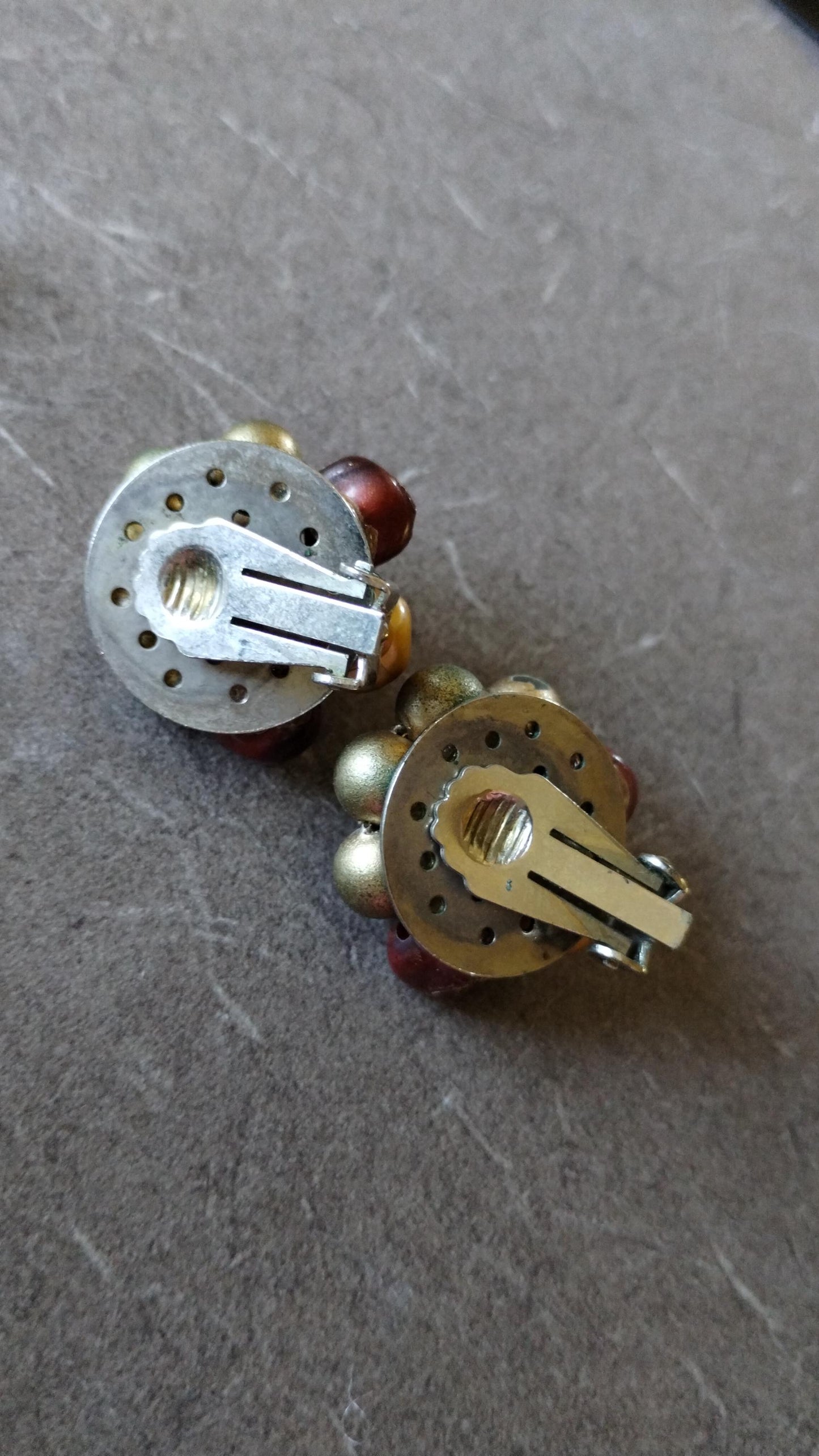 Vintage Earrings 1950's Clip On