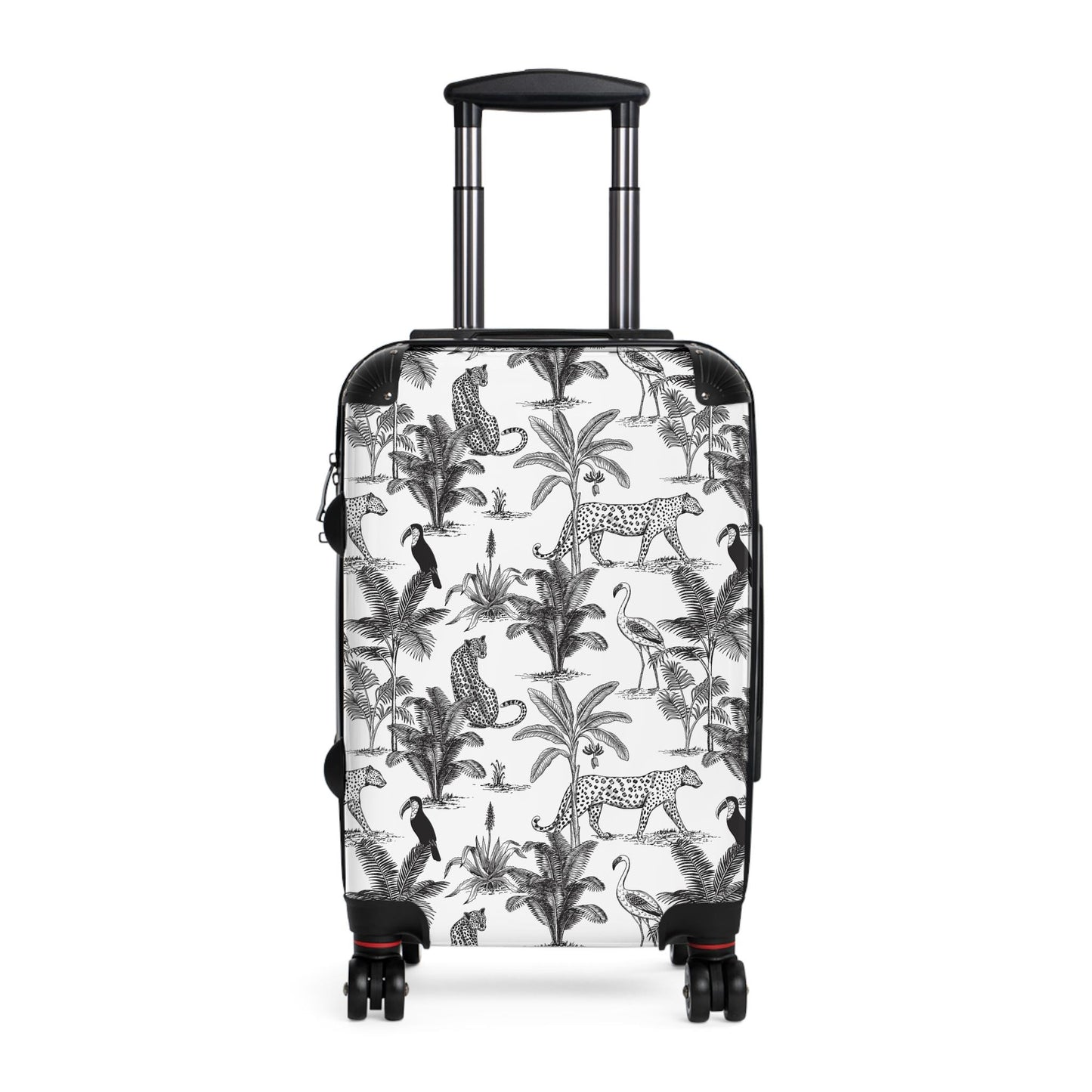 Suitcases, White Animal Print Travel Luggage, Leopard Print Suitcase, Cheetah Pattern Carry On Bag, Vacation Accessories, Stylish Travel