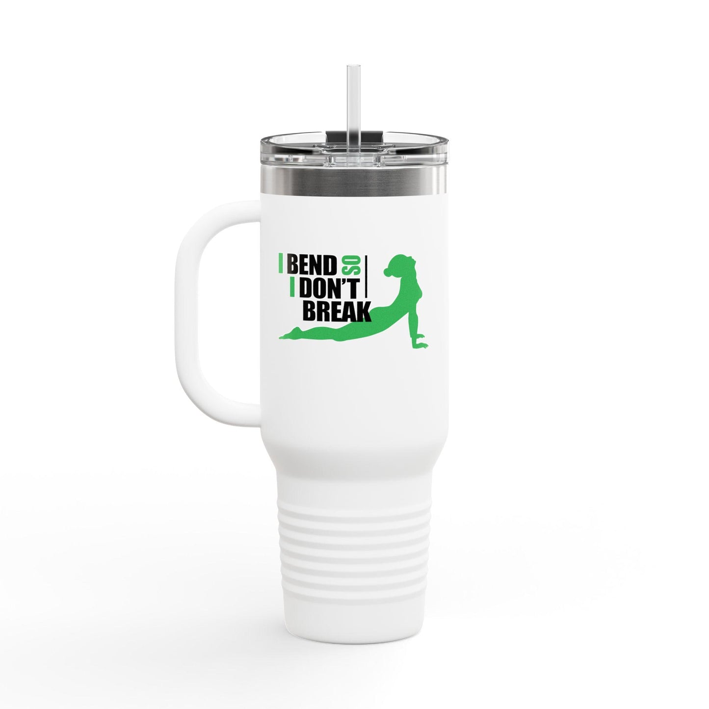 Yoga I Bend So I Don't Break Insulated Travel Mug Tumbler, 40oz