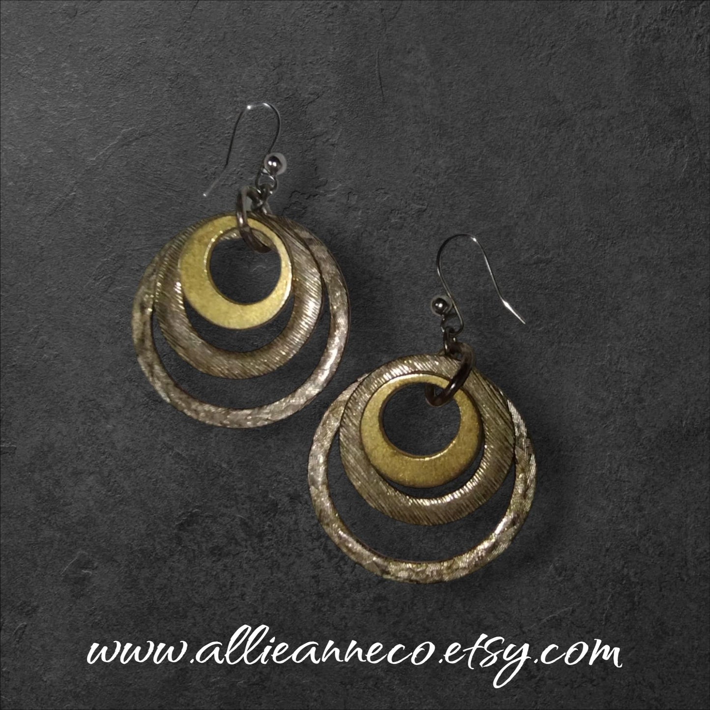 Hammered Hoop Earrings