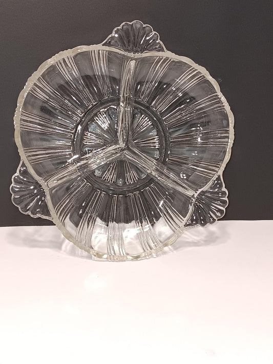 Vintage Divided Serving Dish Hazel Atlas